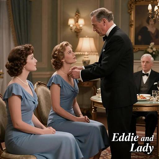 Elegant Vintage Movie Scene in Luxury