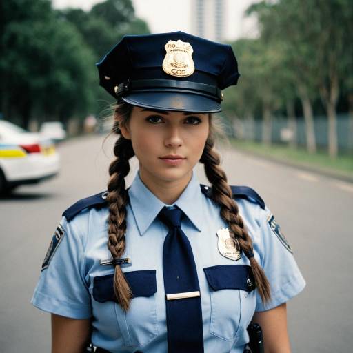 Young Female Police Officer in Uniform