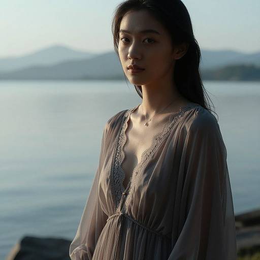 Cinematic Lakeside Portrait with Maxi Dress
