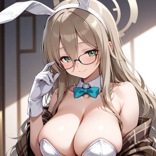 Illustration of Akane (bunny) (blue archive), blue archive in the style of Nekoguruma