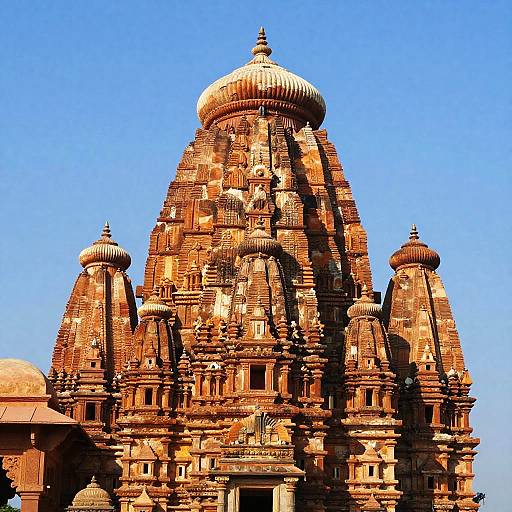 Ancient Sandstone Temple with Conical Dome