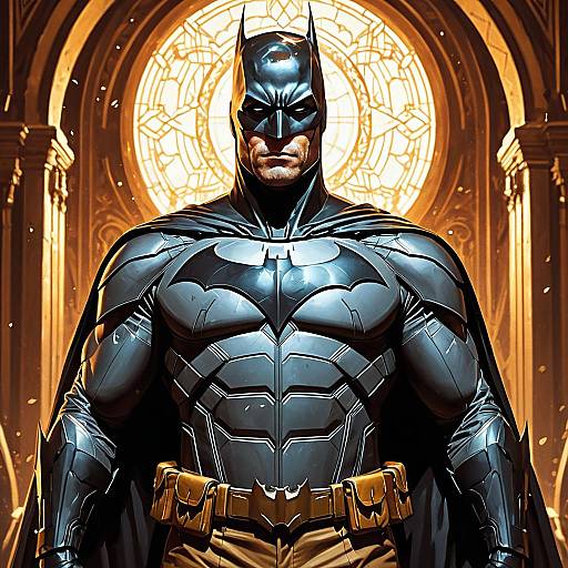 Detailed Digital Painting of Batman in Gothic Setting