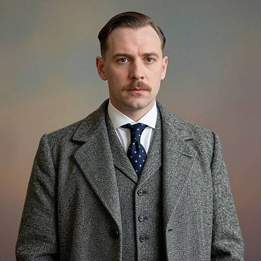 Vintage Detective Portrait in Tweed