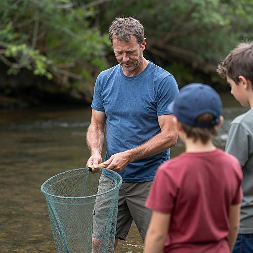 Fishing Moments: A Man and Child