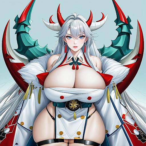 Illustration of Hakuryuu (azur lane), azur lane in the style of Capura lin