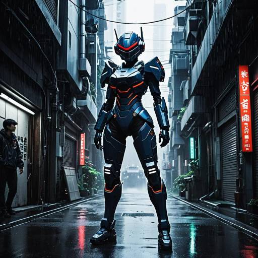 Fearless Space Explorer in Futuristic Alley