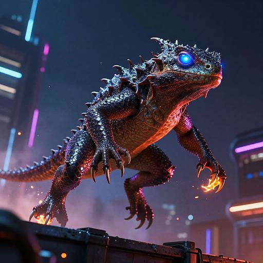 Lava Lizard Leap in Neon City