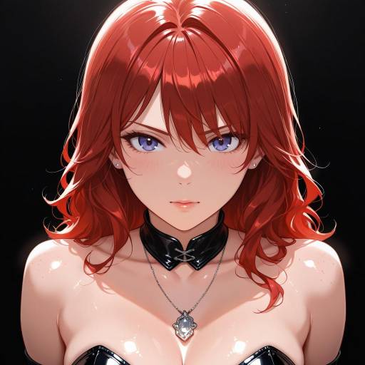 Striking Portrait of a Red-Haired Woman Striking Portrait of a Red-Haired Woman