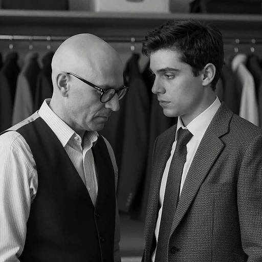 Intense Connection: A Black and White Portrait