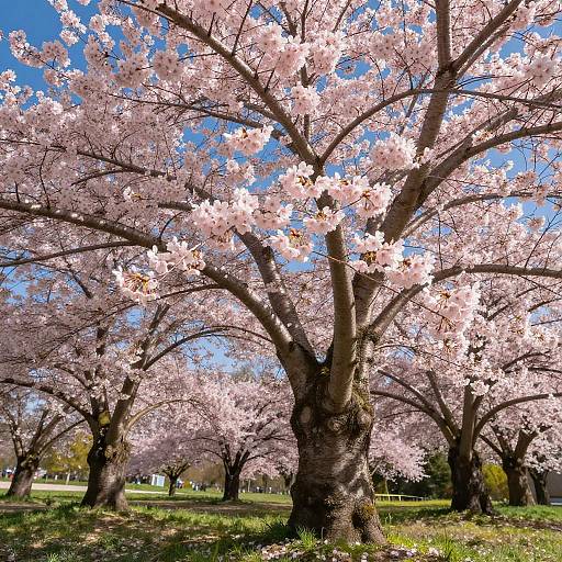 Tranquil Cherry Blossom Spring Scene