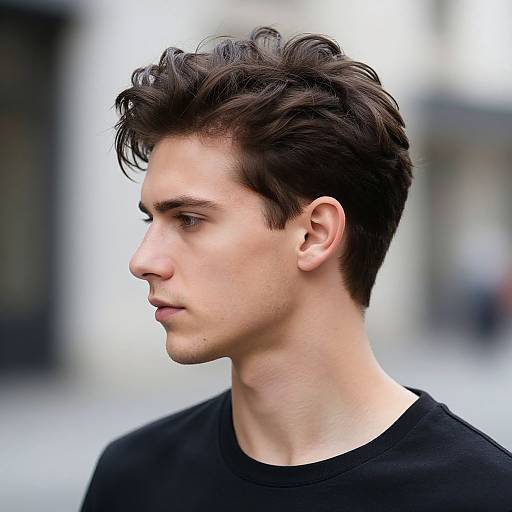 Modern Blowout Hairstyle on Fit Man