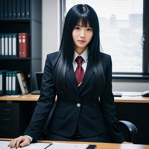 Professional Woman in Office Attire