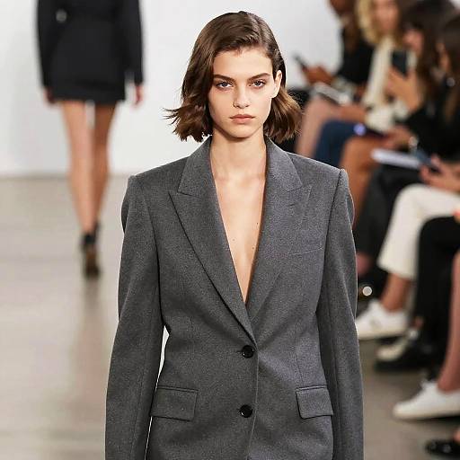 Pompadour Style on Runway Model