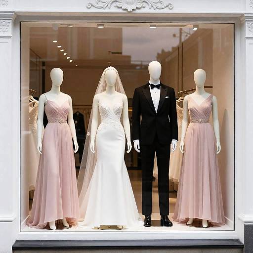 Charming Bridal Store Display and Reflection