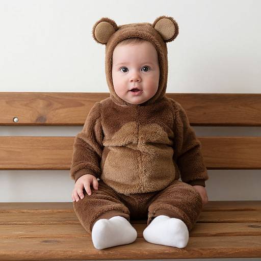 Adorable Baby in Sulley Bear Costume