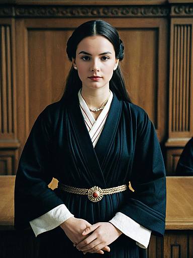 Woman in Elegant Court Attire