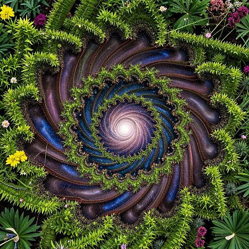 Fractal Garden of Galactic Petals