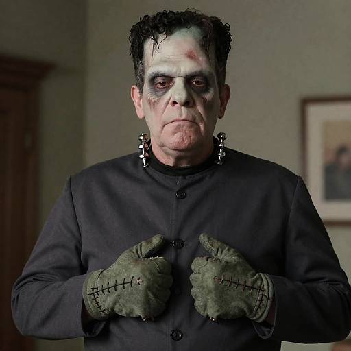 Stocky Middle-Aged Frankenstein Halloween