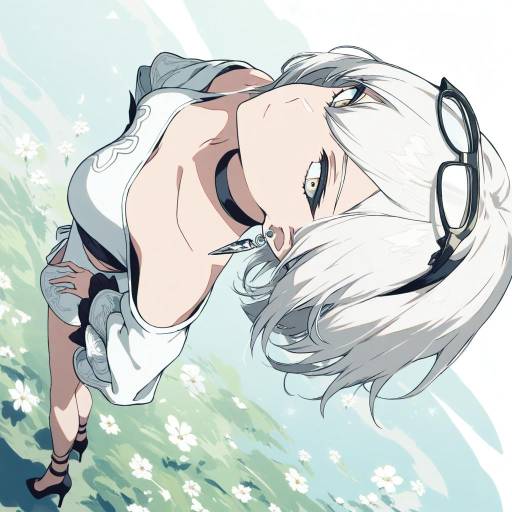 NieR Automata Girl in Serene Meadow