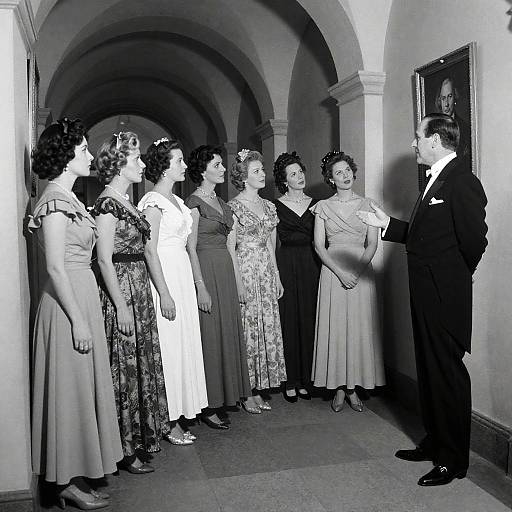 Vintage Elegant Gathering in Black and White