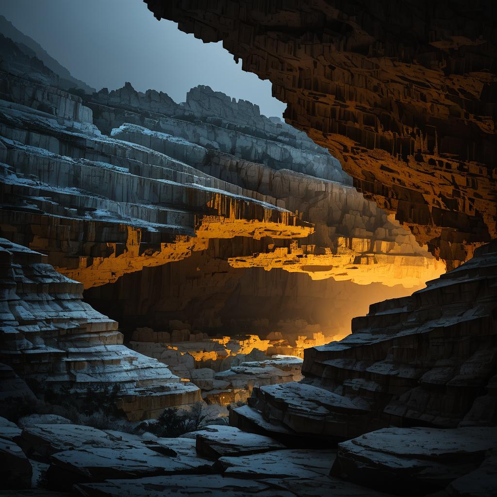 Moody Limestone Cavern at Dusk