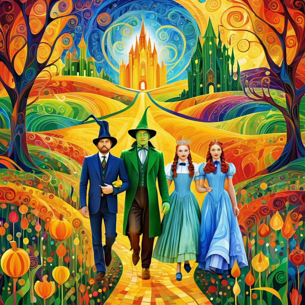 Human Wizard of Oz Characters in Surreal Art