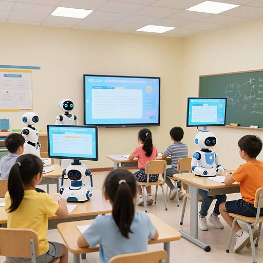 Children Learning with AI Robots