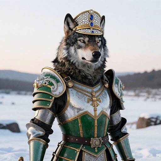 Regal Wolf in Imperial Knight's Armor