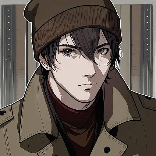 Illustration of Aragaki shinjirou, persona in the style of Kokudou juunigou