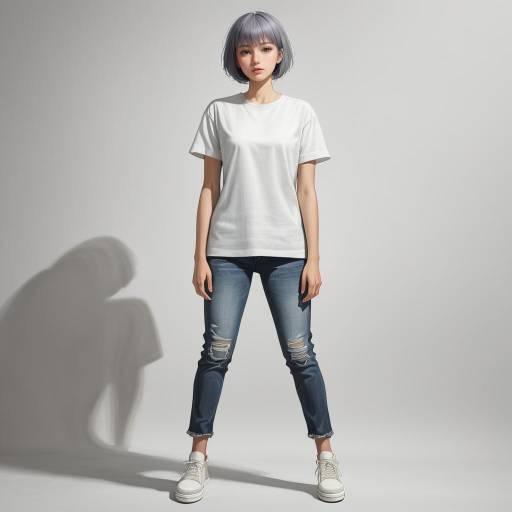 Dynamic Tomboy Girl in Casual Attire Dynamic Tomboy Girl in Casual Attire