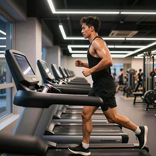 Energetic Camel Running in Futuristic Gym