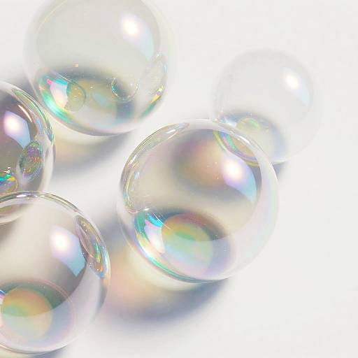 Iridescent Transparent Bloops Close-Up