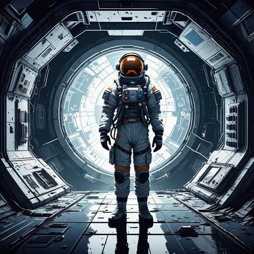 Retro-Futuristic Survival of a Desolate Astronaut