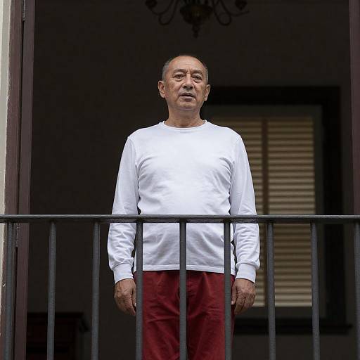 Middle-Aged Man on a Balcony