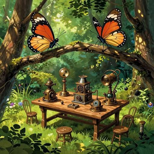 Surreal Steampunk Forest Fantasy
