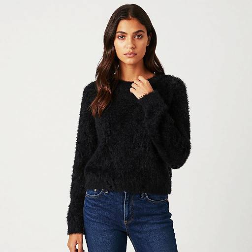 Portrait of Woman in Textured Sweater