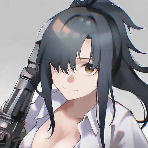 Illustration of Angelia (girls' frontline), girls' frontline in the style of Kyuuba melo