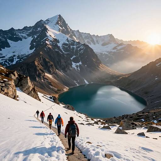 Majestic Mountain Sunrise Trekking