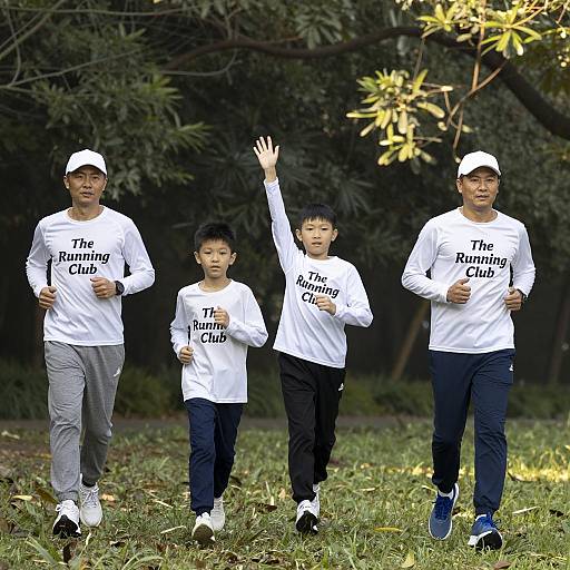 Dynamic Jogging Scene in Nature