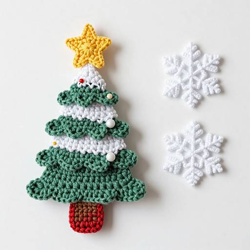 Crochet Christmas Tree Topper & Snowflakes
