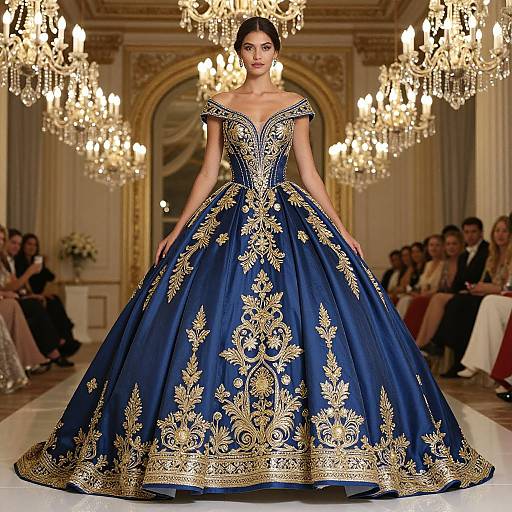 Glamorous Blue Ball Gown Fashion