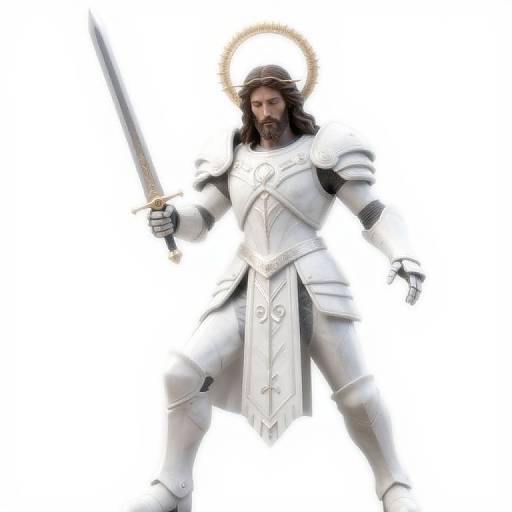 Futuristic Jesus in Ornate Armor