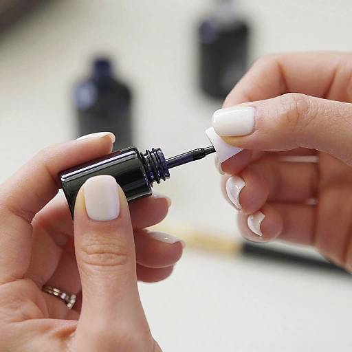 Close-Up Nail Polish Application