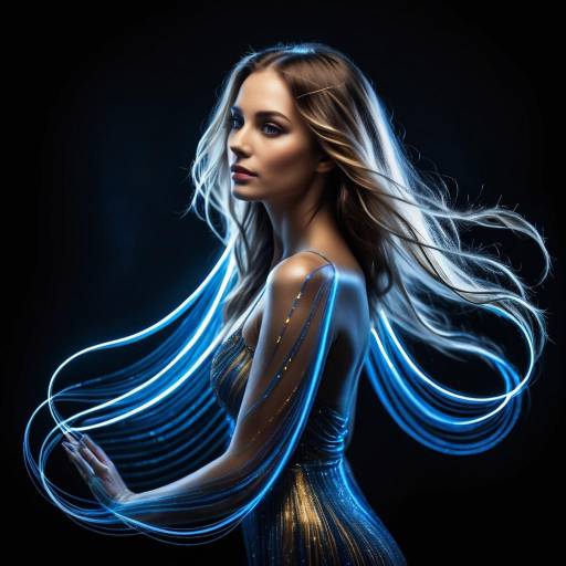 Elegant Portrait of a Glowing Woman
