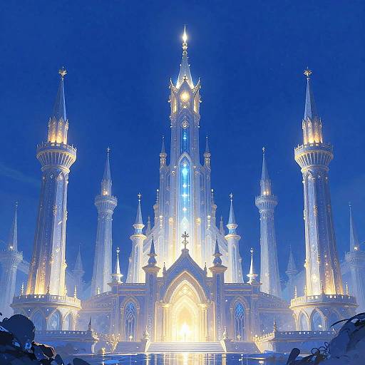 Ivory Mage City Under Cobalt Sky
