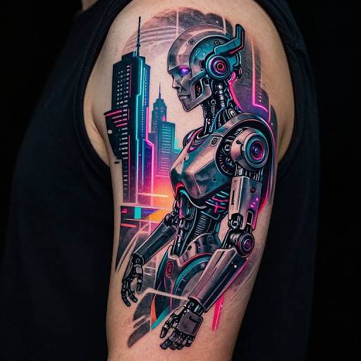 Cyberpunk Tattoo Art Fusion