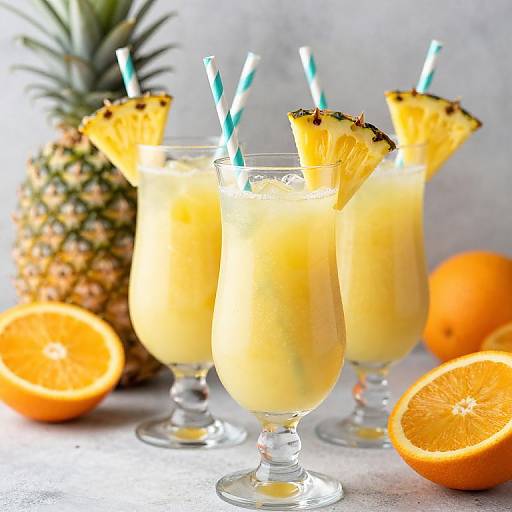 Refreshing Tropical Drinks with Pineapple