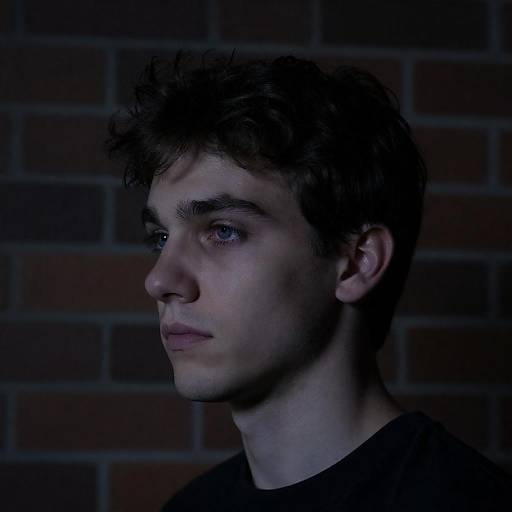 Portrait of a Young Man in Low Light