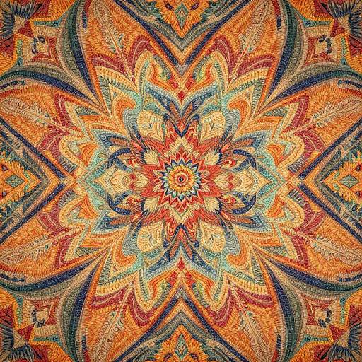 Vibrant Geometric Tapestry Pattern