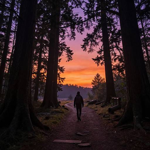 Mysterious Dawn Journey Through Ancient Forest